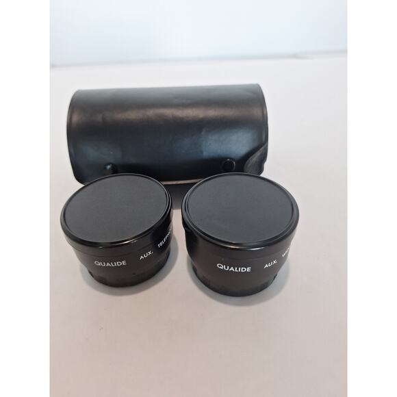 Qualide Auxiliary Telephoto & Wide Angle Lens Set w/ Case – Very Clean - Picture 3 of 8
